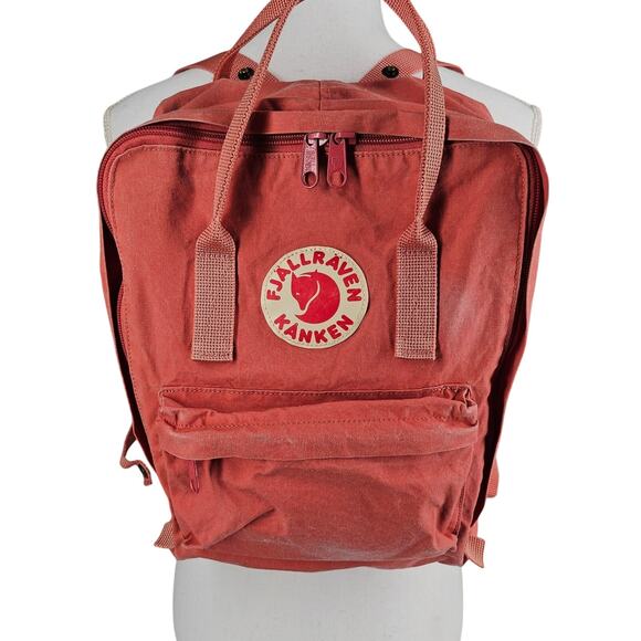 FJALLRAVEN KANKEN PINK VYNIL WATERPROOF BACKPACK— MID SIZE 13x11x4 - Picture 1 of 14